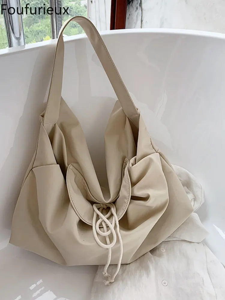 Large Capacity Women Casual Tote Soft Canvas Shoulder Messenger Bags
