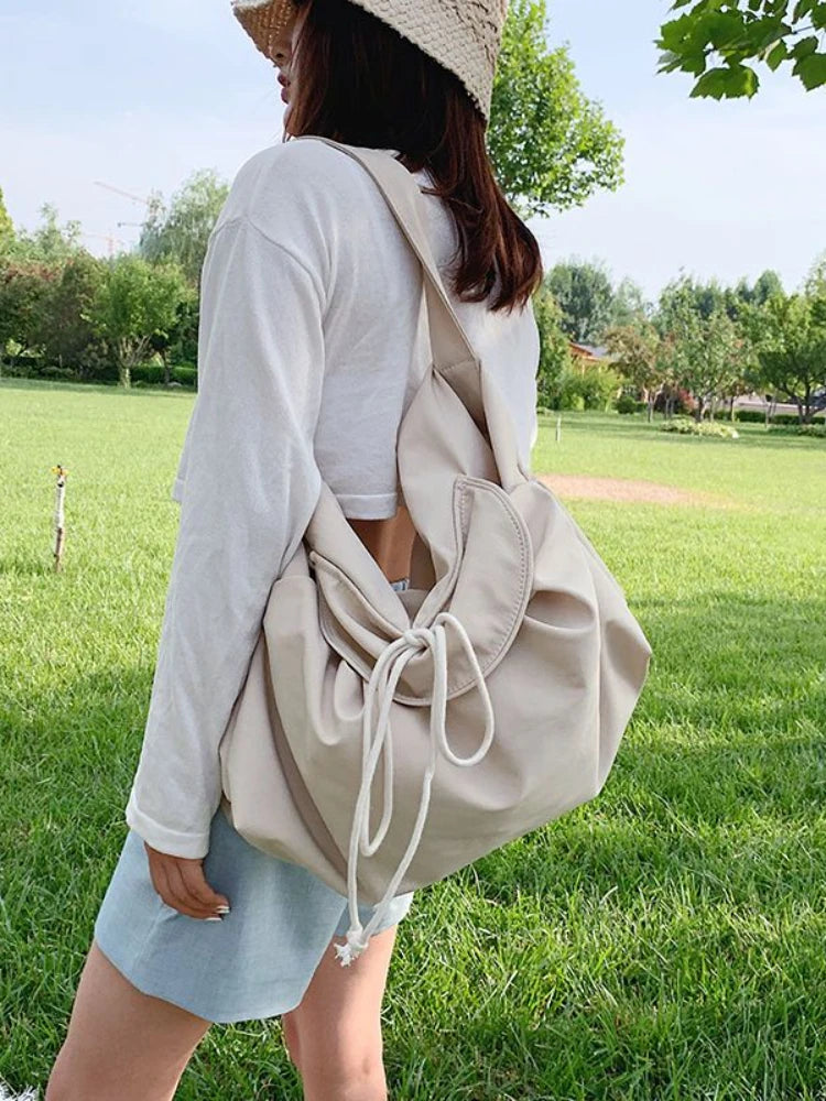 Large Capacity Women Casual Tote Soft Canvas Shoulder Messenger Bags