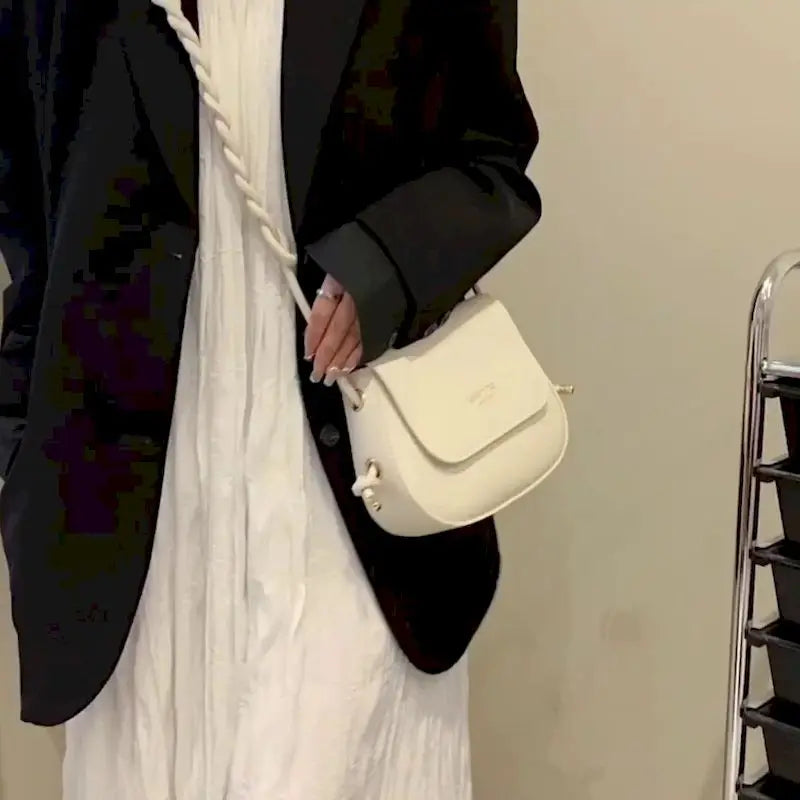 Foufurieux Leather Shoulder Bag Y2k Style