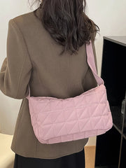 Foufurieux Plaid Quilted Crossbody Bag Pillow Messenger Bag Women