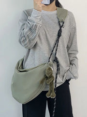 Foufurieux Men's Women's Shoulder Bag Leisure Student Bag