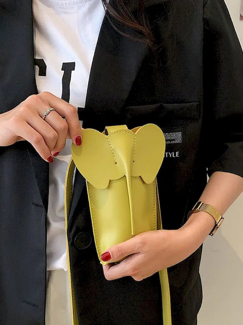 Elephant Shape Mini Crossbody Bag for Women