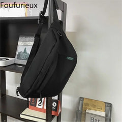Foufurieux Multifunctional Oversized Fanny Pack Waterproof Oxford Chest Bag