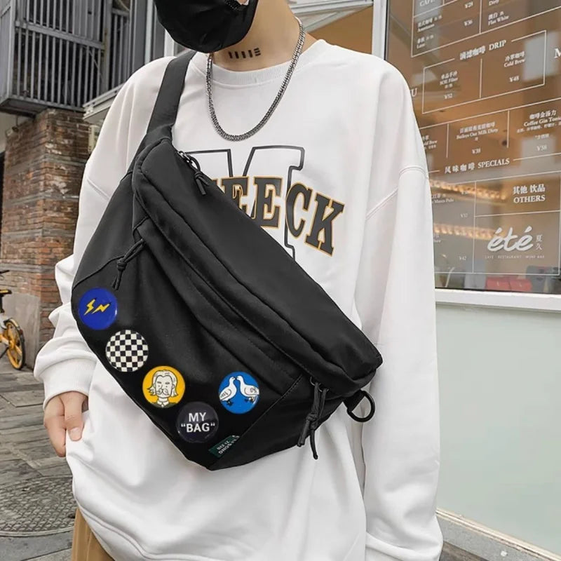 Foufurieux Multifunctional Oversized Fanny Pack Waterproof Oxford Chest Bag