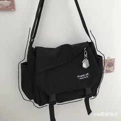 Foufurieux Panelled Shoulder Bag Women Crossbody Bag Nylon School Bag