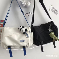 Foufurieux Panelled Shoulder Bag Women Crossbody Bag Nylon School Bag