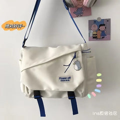 Foufurieux Panelled Shoulder Bag Women Crossbody Bag Nylon School Bag