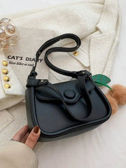 Foufurieux Solid PU Leather Women Handbag - Small Shoulder Bag