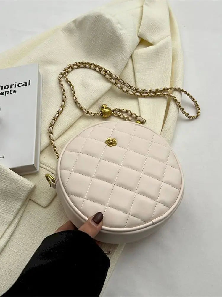 Women's Circular Bag Soft Leather Shoulder Crossbody Bag