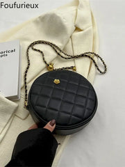 Women's Circular Bag Soft Leather Shoulder Crossbody Bag