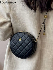 Women's Circular Bag Soft Leather Shoulder Crossbody Bag