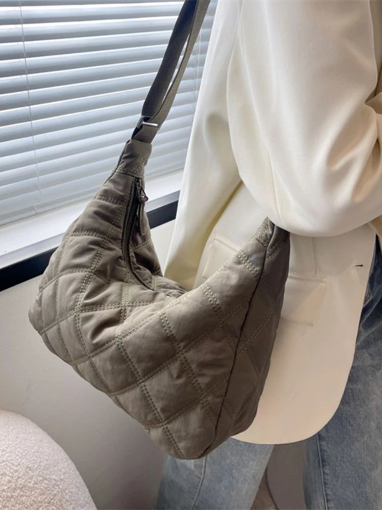 Quilted Handbags Lady Shoulder Bucket Crossbody