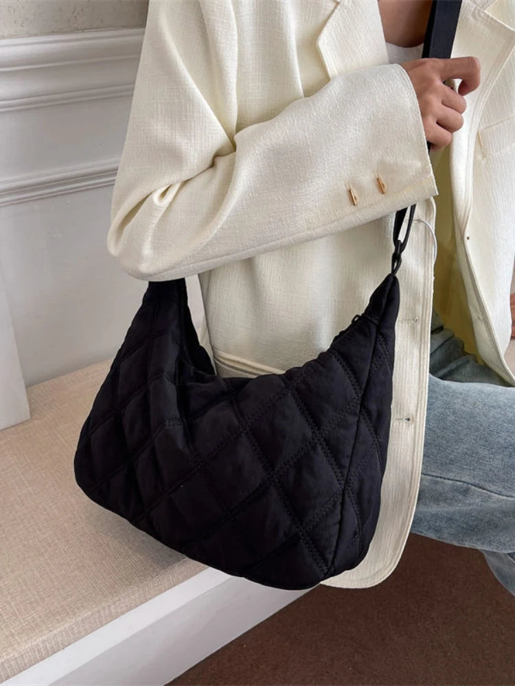 Quilted Handbags Lady Shoulder Bucket Crossbody