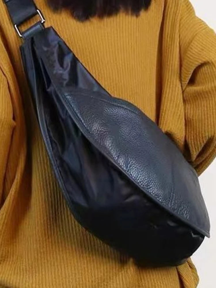 Foufurieux Women Leather Handbags Large Shoulder Bags Casual Tote Bags