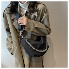 Foufurieux Women's Shoulder Bag Soft Leather Chain Handbag
