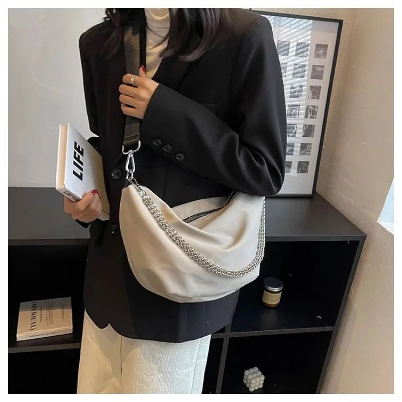 Foufurieux Women's Shoulder Bag Soft Leather Chain Handbag