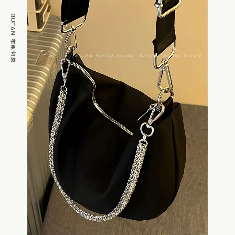 Foufurieux Women's Shoulder Bag Soft Leather Chain Handbag