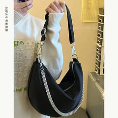 Foufurieux Women's Shoulder Bag Soft Leather Chain Handbag