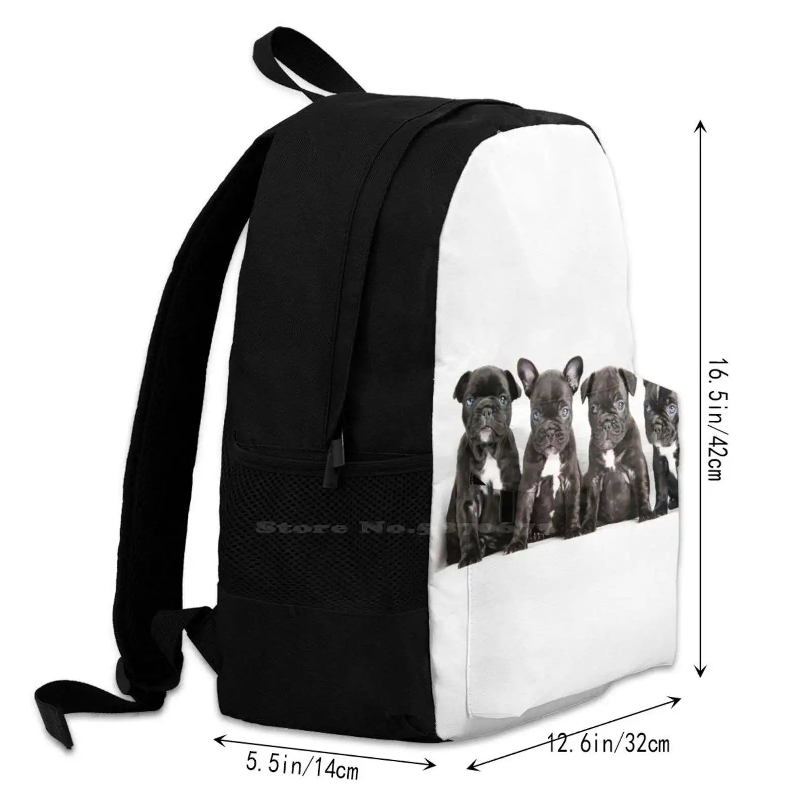 Frenchies Bags Travel Laptop Backpack Frenchie Posing French Bulldog