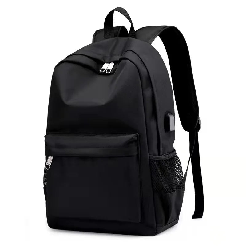 Four Seasons Casual USB Oxford Cloth Solid Backpack