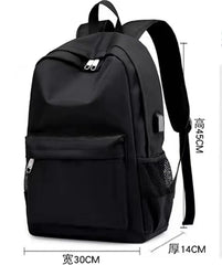 Four Seasons Casual USB Oxford Cloth Solid Backpack