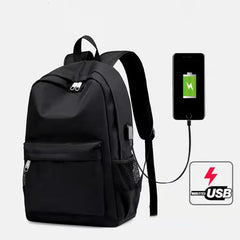 Four Seasons Casual USB Oxford Cloth Solid Backpack