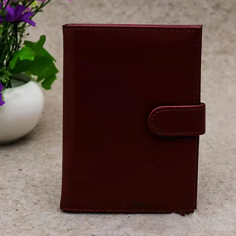 4 Seasons Casual Buckle Passport Bag PU Leather Travel ID Wallet
