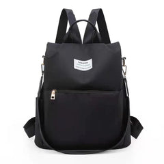 Women's Casual Zipper Backpack, Fashionable Anti-Theft Nylon Sports Backpack