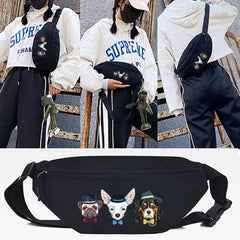Canvas Waist Bag Money Phone Chest Bag Men Women Crossbody Shoulder Bag