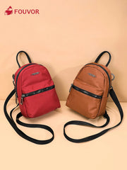 Women's Waterproof Oxford Travel Backpack with Zipper Closure
