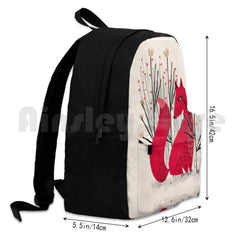 Fox In Shrub Outdoor Hiking Backpack Climbing Sports Bag - Kids Art