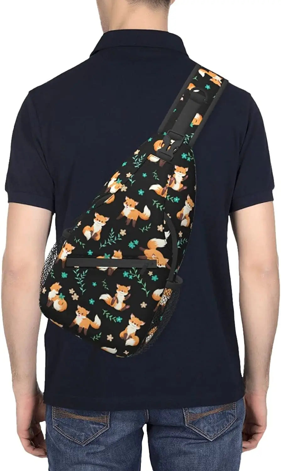 Fox Sling Bag Crossbody Backpack Lightweight Shoulder Bag