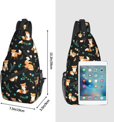 Fox Sling Bag Crossbody Backpack Lightweight Shoulder Bag