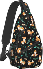Fox Sling Bag Crossbody Backpack Lightweight Shoulder Bag
