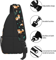 Fox Sling Bag Crossbody Backpack Lightweight Shoulder Bag