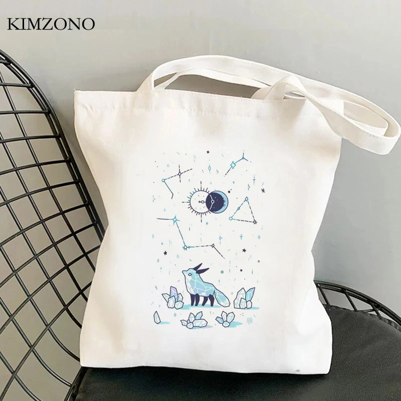 Fox Jute Shopping Bag Recycled Handbag Eco-Friendly Market Tote