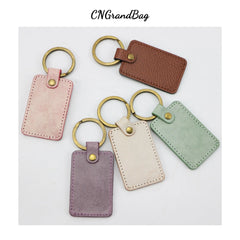 Personalized Leather Key Holder Letter Keyring