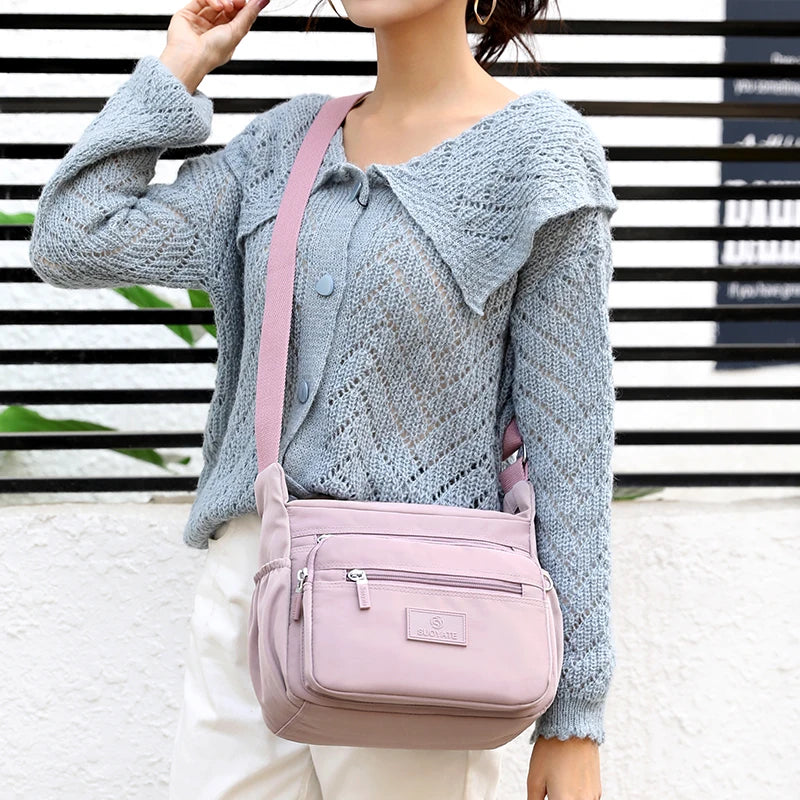 Women Shoulder Bag CrossBody Bag Travel Handbag Nylon Waterproof Casual Ladies M
