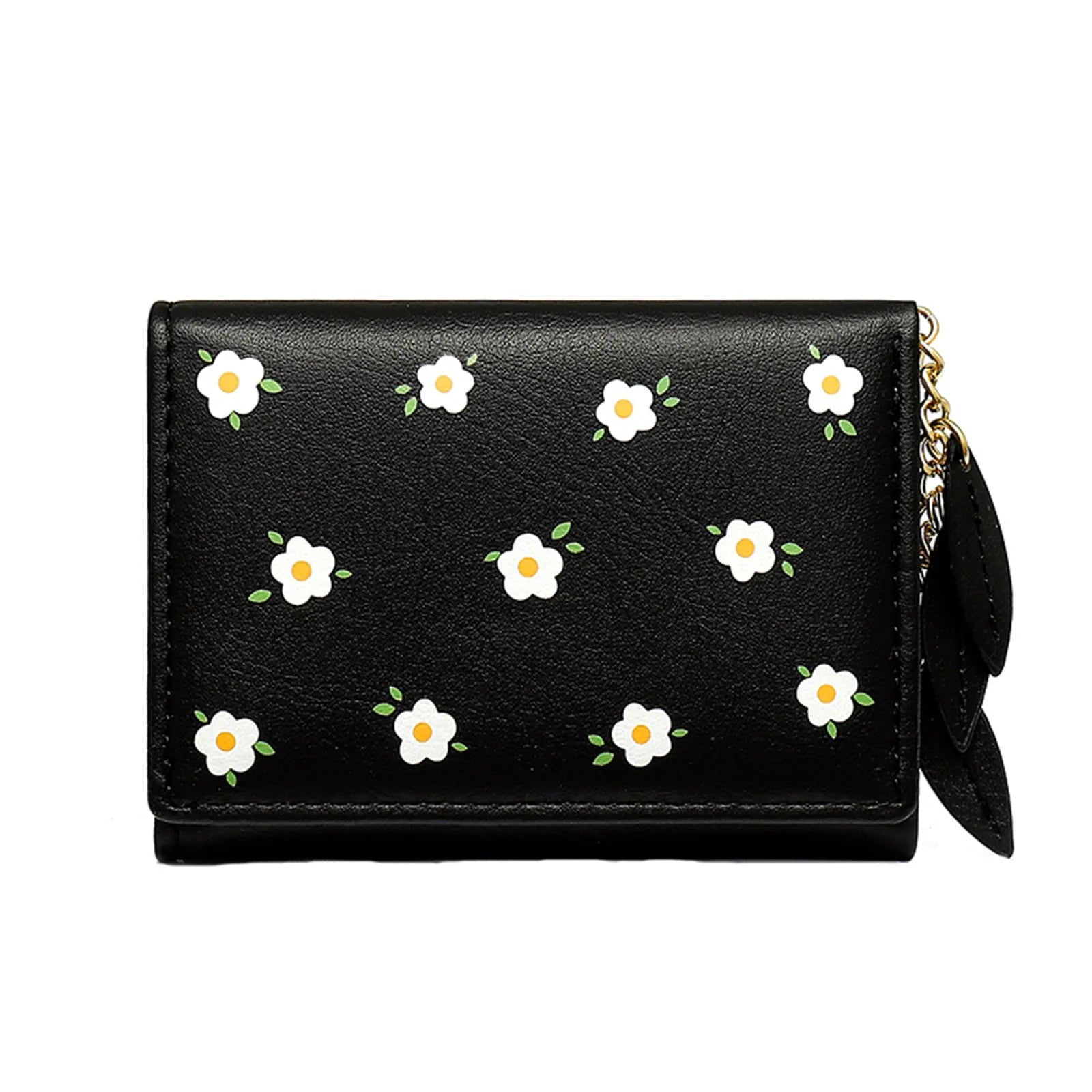 Small Floral Print Purse Card ID Bag Ladies Wallet Mini Front Pocket Purse