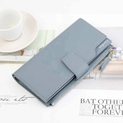 Women's Three-fold Zipper Long Wallet Clutch Bag