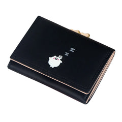 Women Short Three Fold Candy Purse Card Holder Bag Wallet