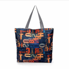 Large Striped Canvas Tote Beach Bag, Multicolor Shoulder Handbag for Women Girls