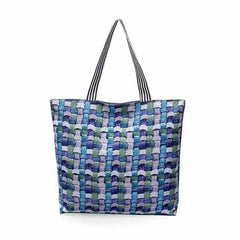 Large Striped Canvas Tote Beach Bag, Multicolor Shoulder Handbag for Women Girls