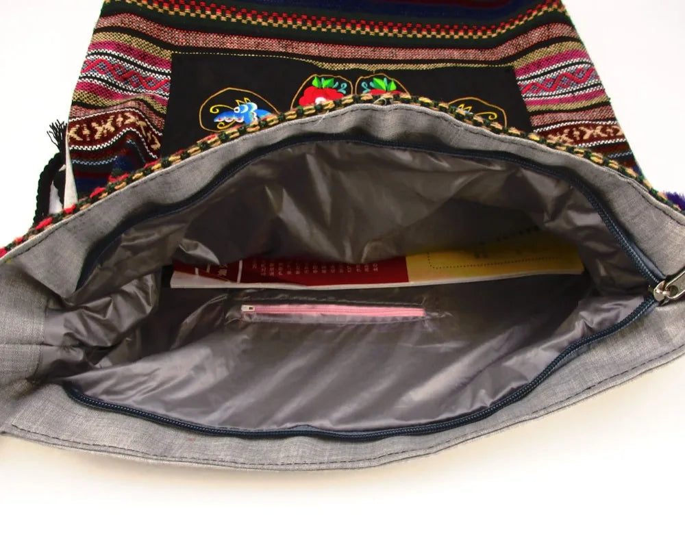 Vintage Ethnic Shoulder Hobo Hippie Floral Purse Bag