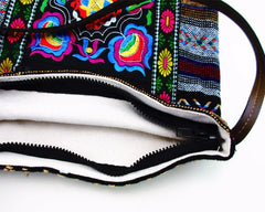 Vintage Hmong Tribal Ethnic Thai Boho Crossbody Bag Embroidery Tapestry