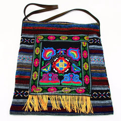 Vintage Hmong Tribal Ethnic Thai Boho Crossbody Bag Embroidery Tapestry