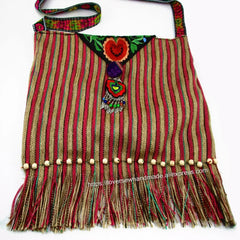 Vintage Ethnic Embroidery Floral Cross Body Purse Bag Hmong Boho Trim