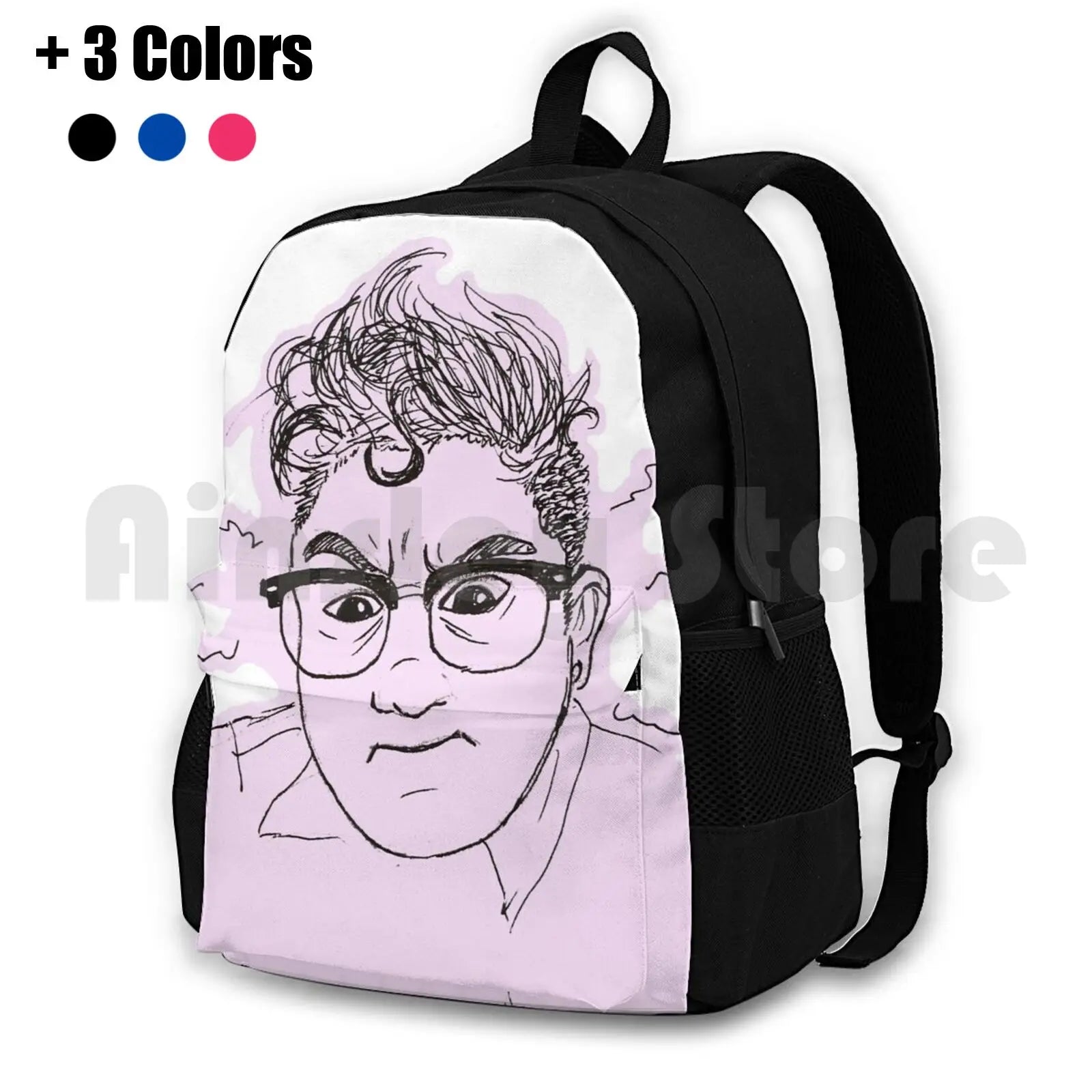 Fren 2 Outdoor Hiking Backpack Riding Climbing Sports Bag Portrait Funny Face