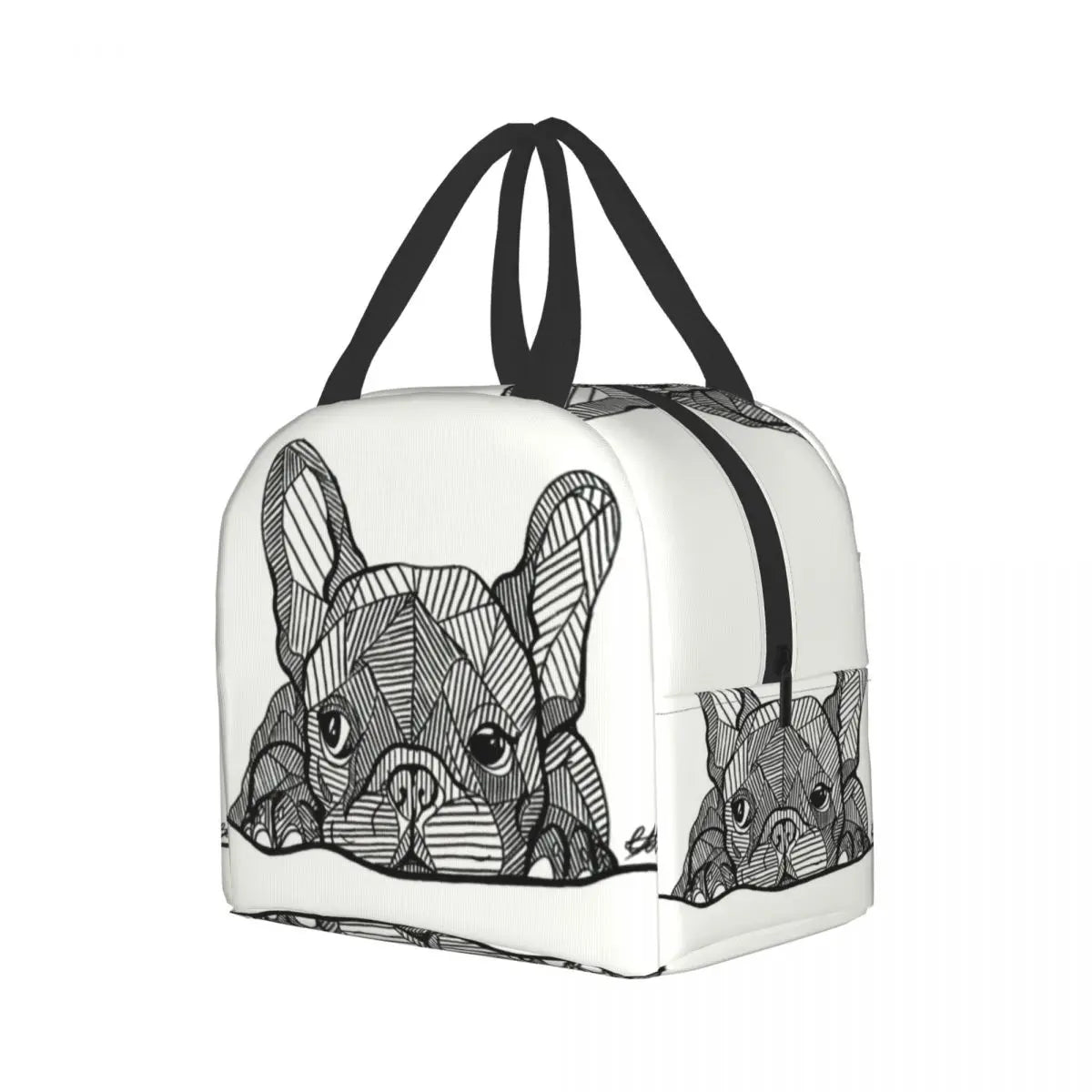 French Bulldog Puppy Insulated Lunch Bag - Reusable Thermal Cooler