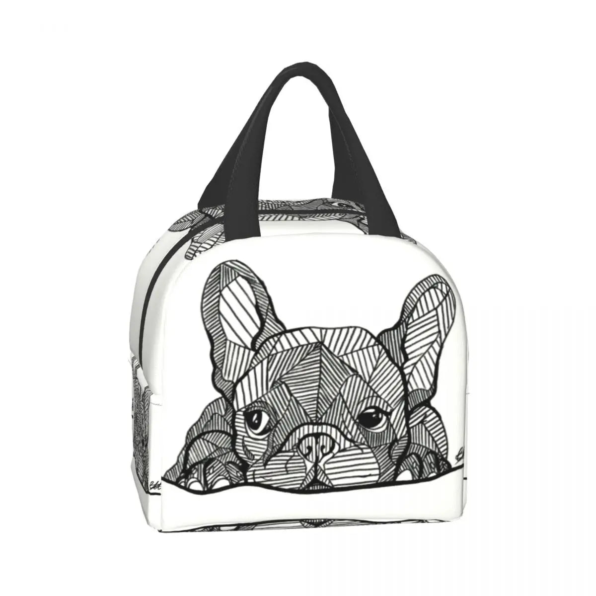 French Bulldog Puppy Insulated Lunch Bag - Reusable Thermal Cooler